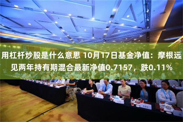 用杠杆炒股是什么意思 10月17日基金净值：摩根远见两年持有期混合最新净值0.7157，跌0.11%